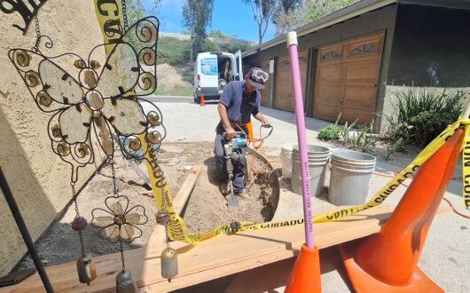 Underground water line repaired