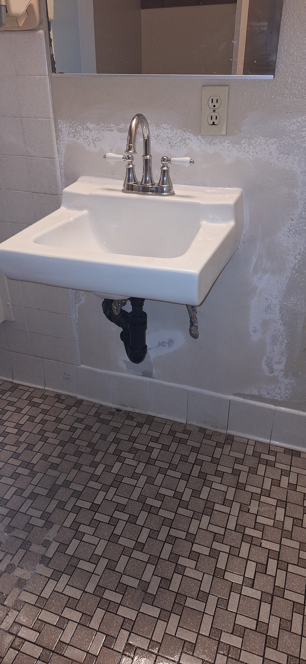 Bathroom sink drainage